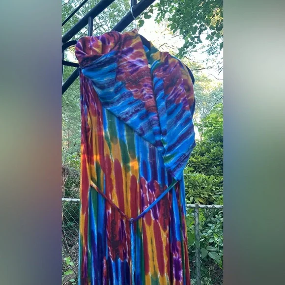 Sacred Threads Rainbow Y2K Hippie Boho Pride Dress - Picture 9 of 10